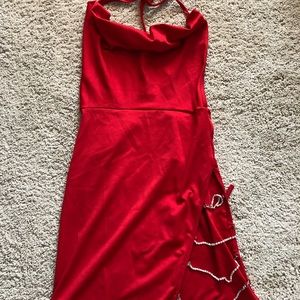 Sexy slit bodycon dress